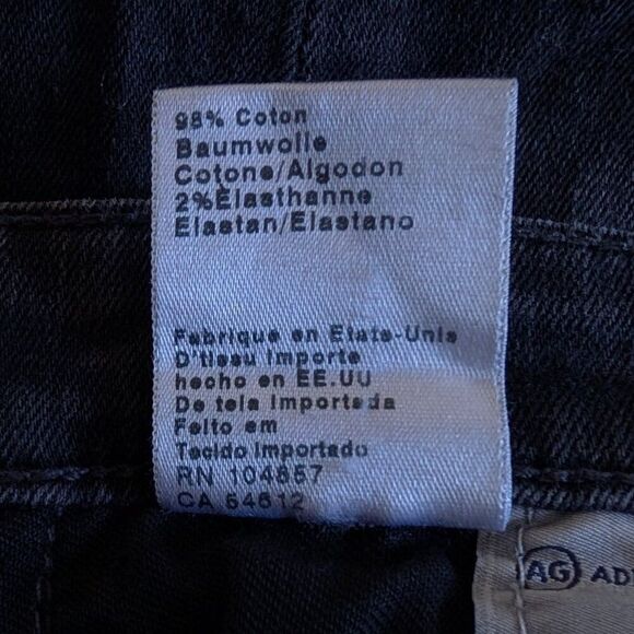 AG Adriano Goldschmied The Legging Ankle Washed Black Destroyed Jeans - Picture 9 of 9